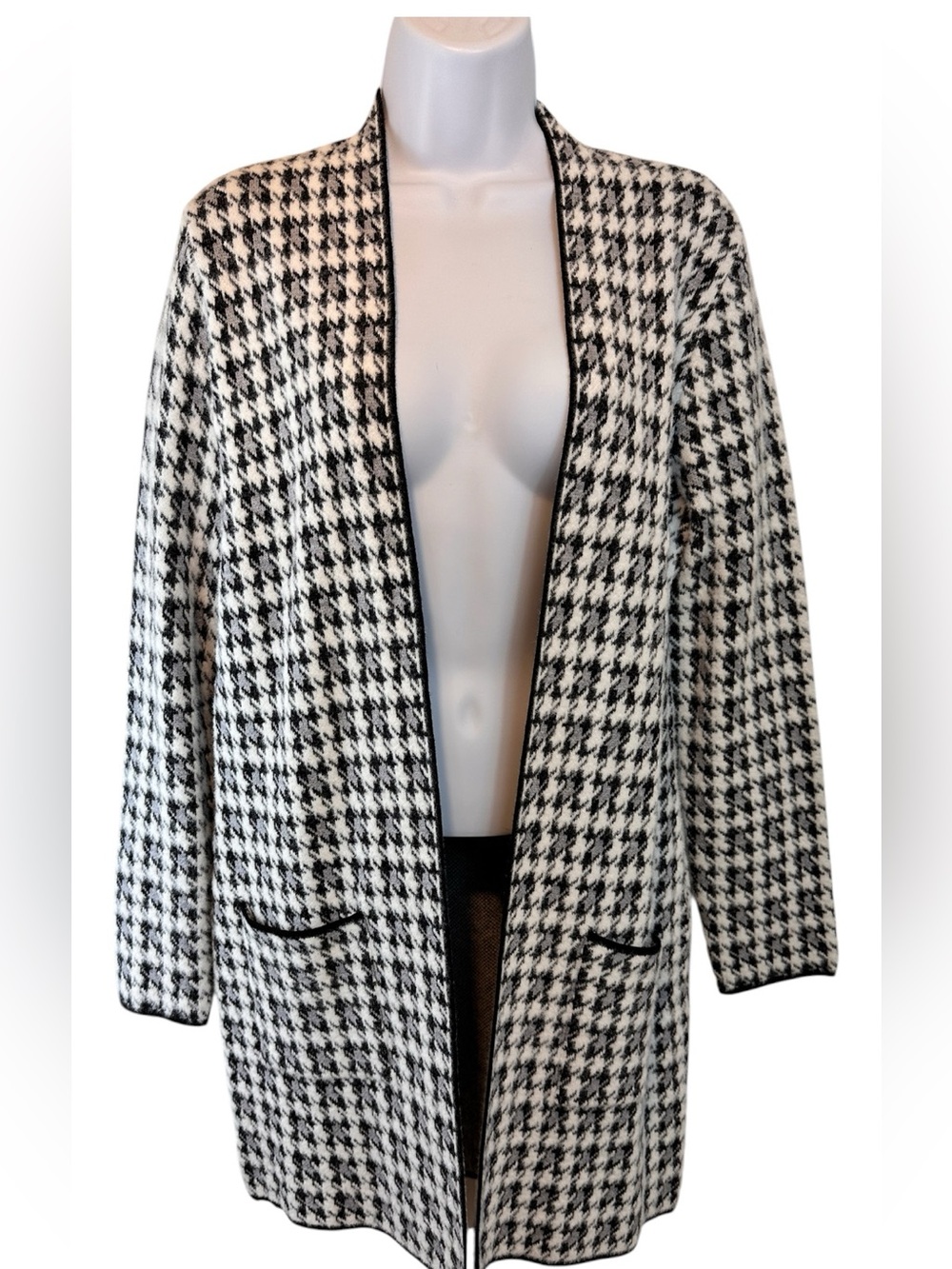Nine West Houndstooth Sweater Jacket Women’s XS